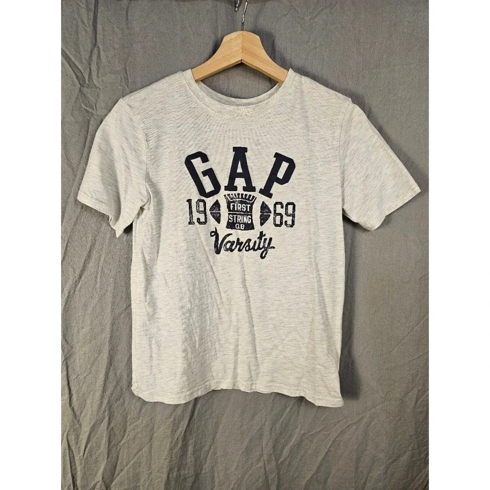 Gap Kids Boys XL 14/16 Gray Varsity 1969 First String QB Graphic T-Shirt